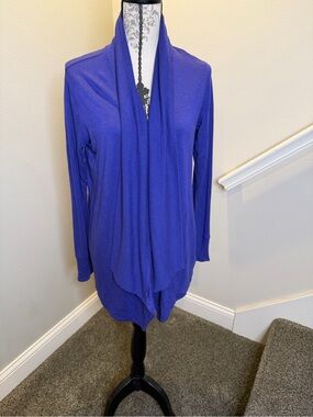 Athleta XS Purple Blue Borealis Pranayama Shawl Draped Knit Cardigan